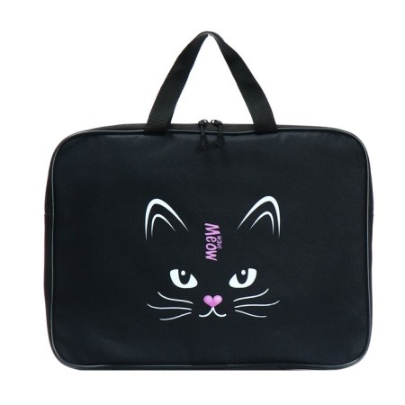 Folder with handles Textile A4, 370 x 280 x 60 mm, Stavia "cat muzzle"