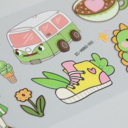 Plastic sticker "Child" mix set 6 sheets and blade1,5x16.5 cm-10