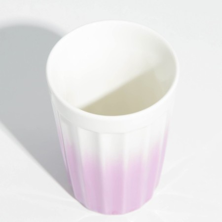 A glass of ceramic faceted “gradient”, 230 ml, white color-1