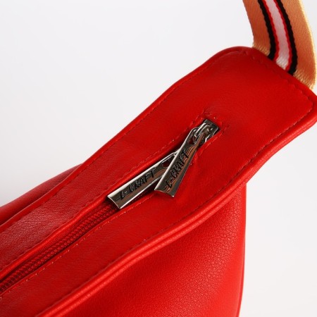 Cross-Bodi, L-Craft on the zipper, long belt, red color-3