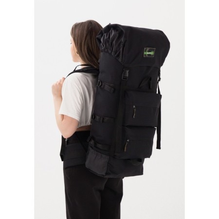 Tourist backpack, 80 liters, screed, 4 outer pockets, huntsman, black color-8