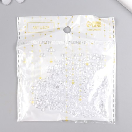 Decor for creativity plastic "Crystals. Transparent" set 10 grams d = 0.4 cm-2
