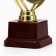 The award figure "Man with a star", gold, the plastic stand is red, 17 x 6.5 x 6.5 cm.