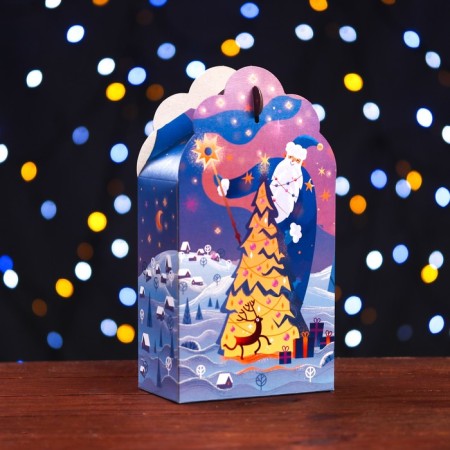 Gift box "Fantasy" in purple 12 x 7 x 23 cm-1
