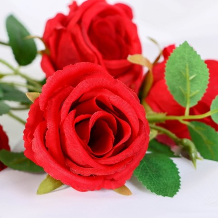 Artificial flowers "Septima" 5x65 cm, red-1
