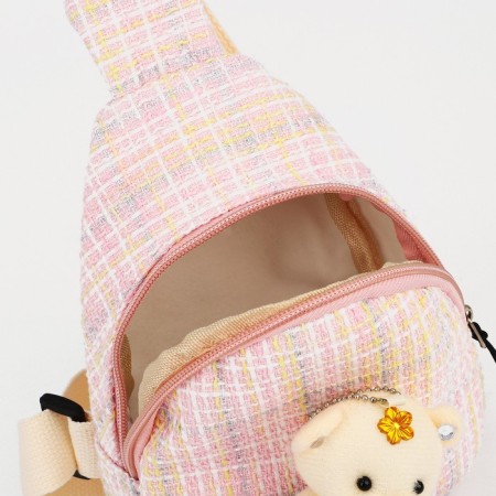 Baby bag with lightning, over the shoulder, pink color-2