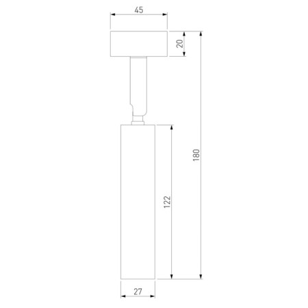 Lamp ceiling Elektrostandard, Diffe LED 5 W, 27x27x178 mm, IP20, white, black color-2