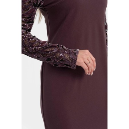 Women's dress, size 42, brown color-2