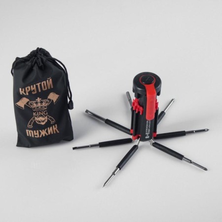 The flashlight is multifunctional, multitul 8 in 1 "Cool man", 12 x 4 cm, 3 aaa