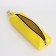 Key of zipper, length 16 cm, ring, carbine, yellow color