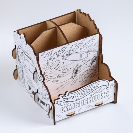 Organizer-painting for stationery "number one" machine, 13x13x12 cm.-1
