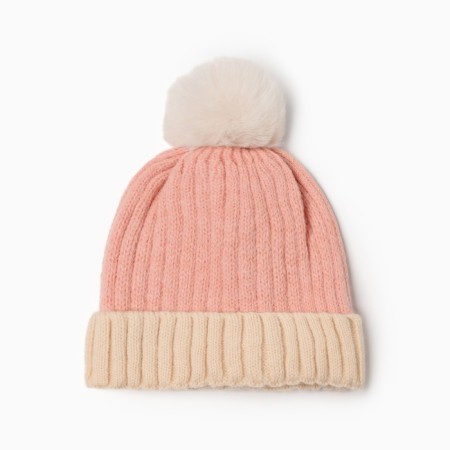 Children's hat minku, pink color, rr 46-48