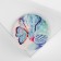 Magnetic needle "butterfly and cat", d = 5.5 cm, blue color