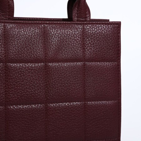 Female bag Textura, tout, medium size, burgundy color-3