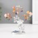 Bonsai souvenir "Silver Elephant with Cash tree" Color 36 stones 6.2x4.5x13.5 cm