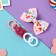 Suzi hair set (clamp 8 cm, 6 elastic bands 2.5 cm) hearts, mix
