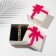 Gift box for the clock "Raspberry", 9 × 9, white-pink color