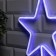 Neon sign "Star" 28 × 28 cm, AAX3 batteries (not in the kit), USB, glow of blue