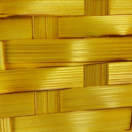 Wicker basket, D19 x 9.5 x 32 cm, yellow, bamboo-5
