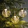 A set of Christmas tree balls “Game of sparks” 3 pcs., Battery, 1 LED, glow warm white