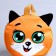 Baby backpack for the girl "Fox Alice", 18x18 cm