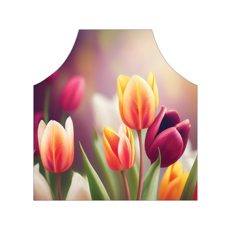 Apron kitchen with a photocrint "Field of tulips", adjustable, size OS-2