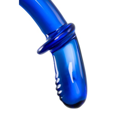 Satiffyer Double Crystal bilateral phallimitator, 19.5 cm, glass, blue color-3