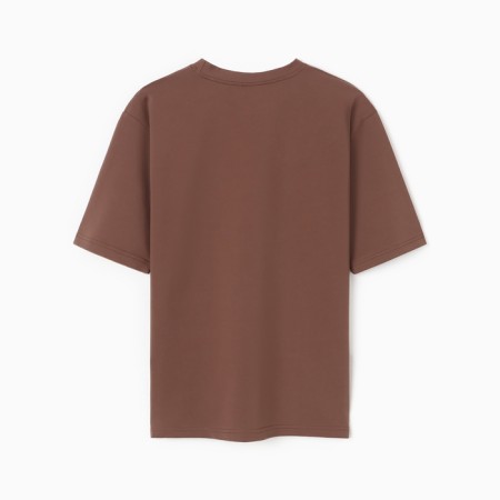 T -shirt female plain Minaku: One Most Brand Brown color, size 44-5
