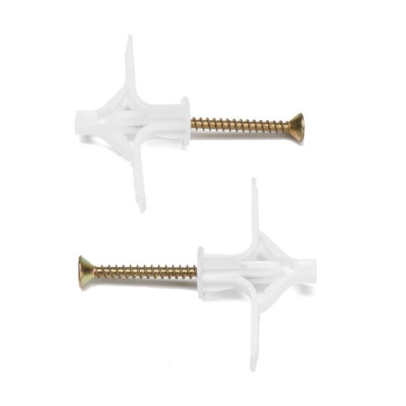 Dowel Tundra, type of butterfly 30x50, with a screw, white color, 25 pcs.-1