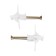 Dowel Tundra, type of butterfly 30x50, with a screw, white color, 25 pcs.