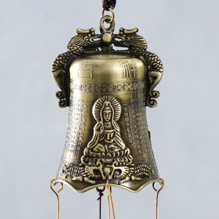 Wind Music Metal "Bell and Coin Om" 8 bells 50 cm-1