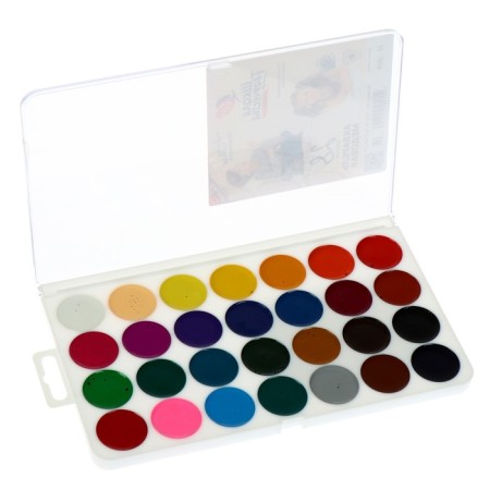 Watercolor beam "School" of creativity, 28 colors, without brush-1