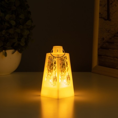 Lamp "Snowman and Christmas tree" 3hlr1130 White 4.4x4.4x9.4cm-2