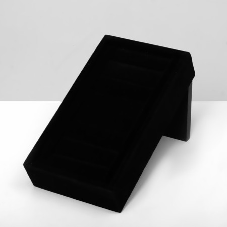 Stand for the rings 7 stripes, phlock, 10 × 10.5 × 18 cm, black color-2