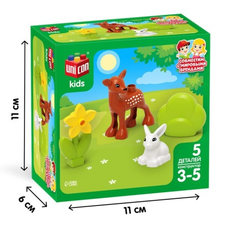 Designer "Olenenok and Bunny", 5 parts-1