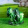 Figure pot "Two frogs on cabbage" 26x19cm