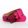 Children's belt, width 2.2 cm, eyelets, buckle metal, pink color