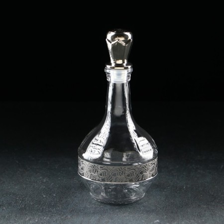 Set of drinking Jungle, 7 items: Capherine 500 ml, stack 6 × 50 ml, with engraving and spraying, Silver spraying color-3