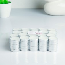 A set of tea candles, 3.8x1 cm, 2 hours, 9 g, 100 pieces, white