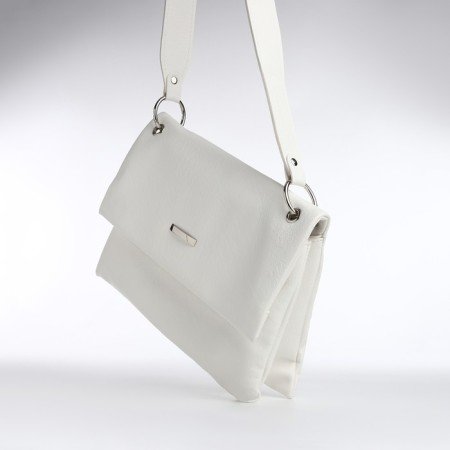 Women's bag Textura, messenger, average size, white color