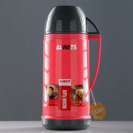 Thermos 1 l, with a glass flask, retains heat 10 hours, mix-4