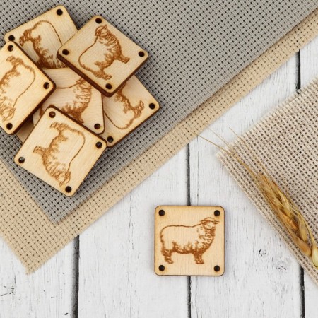 Line patch "lamb", 3 × 3 cm