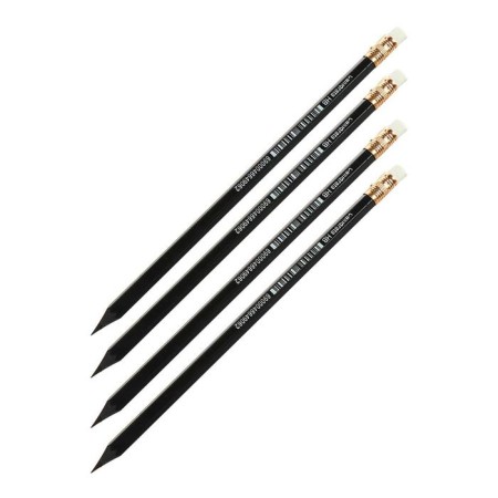 A set of pencils of chernographic 4 pieces, HB, calligrata, plastic, with an eraser, black-1