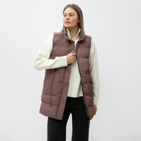 Warmed female vest, brown color, size 44-3