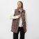 Warmed female vest, brown color, size 44
