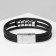 Bracelet unisex "power" nuts, black color with silver, 22 cm