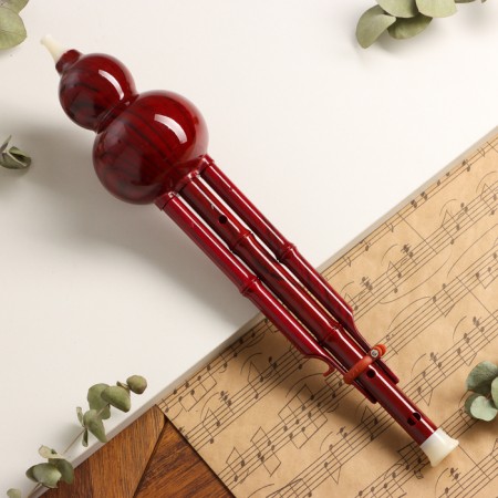 Flute Music Life, Hulushi, Tonality C, Red, 42 x 8.7 x 5 cm-3