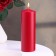 Candle - cylinder, 5x15 cm, lacquered burgundy, 14 hours