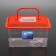 Carriage rectangular, 26.5 x 16.5 x 17 cm, red
