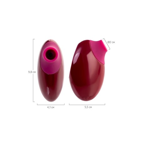 Toyfa A-Toys Myrty Vacuum Clit Stimulator, Burgundy, 9.8 cm-12